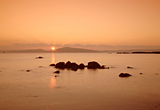 'Last Rays' setting sun over Bute from Toward