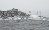 Dunoon esplanade in storm
