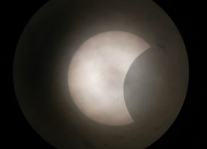 Eclipse 20 March 2015 through clouds