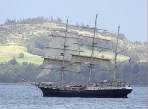Tall Ship Tenatious on Clyde 11-Sept-2019