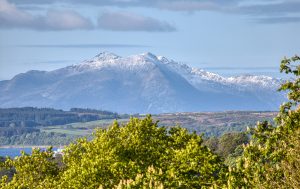 Snow Capped Arran from South Cowal