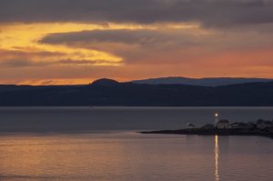 Winter Sunset, Toward Lighthouse
