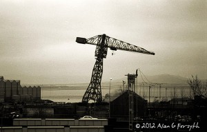 port glasgow crane demolish (circa 1990)